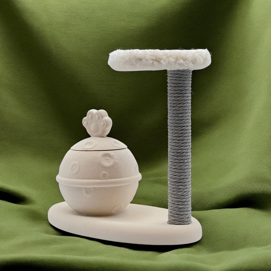 Eternal Moon Cat Urn | Handcrafted Ceramic Cat Tree–Inspired Memorial Sculpture