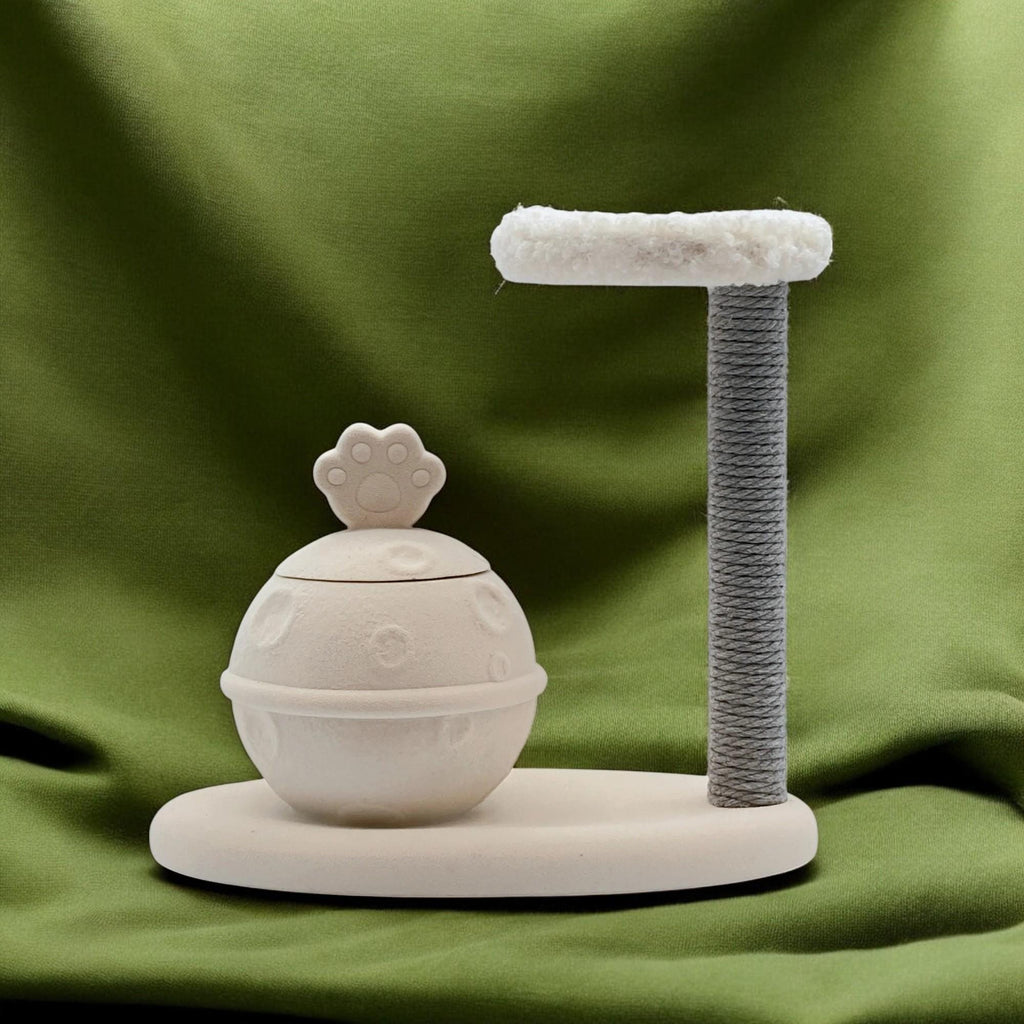 Eternal Moon Cat Urn | Handcrafted Ceramic Cat Tree–Inspired Memorial Sculpture