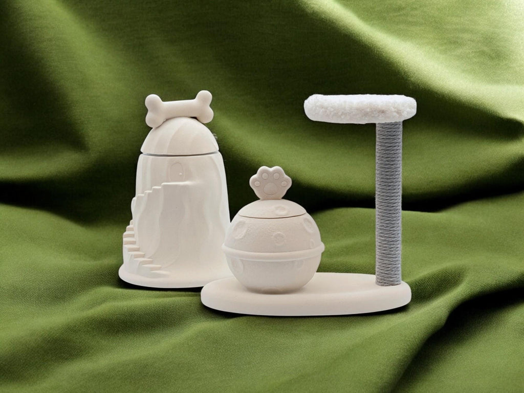 Eternal Moon Cat Urn | Handcrafted Ceramic Cat Tree–Inspired Memorial Sculpture